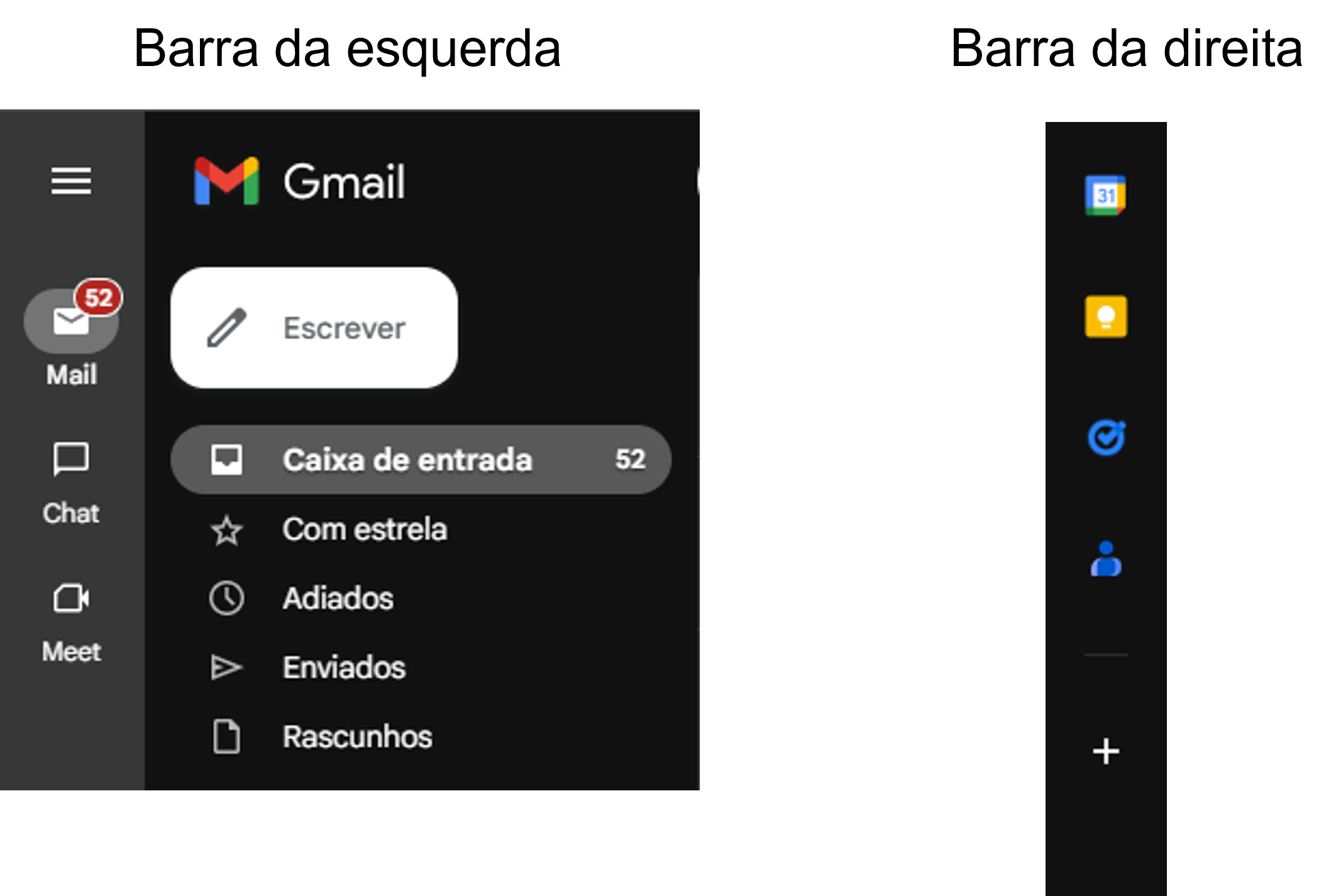 Interface do Gmail